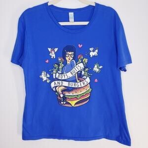 Bob's Burgers Graphic Short Sleeve Tee "Boys, Butts, and Burgers" Shirt.Woot! LG
